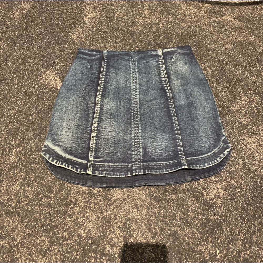 Denim mini skirt